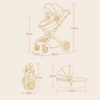 Hot Mom kolica 2u1 CRNO